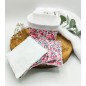 Lingettes démaquillantes avec panier assorti Liberty rose
